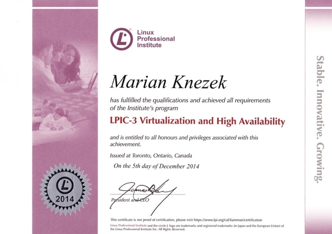 lpi lpic3 virtualization and high availability certification